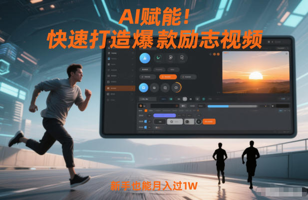 AI赋能！快速打造爆款励志视频，新手也能月入过1W-58创客