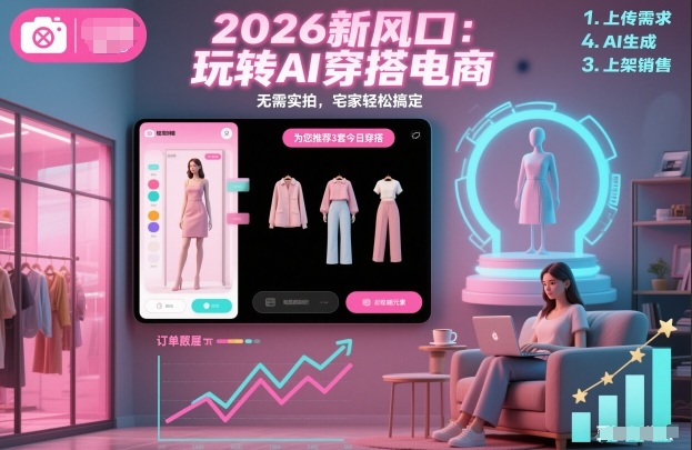 2026新风口：玩转AI穿搭电商，无需实拍，宅家轻松搞定-58创客