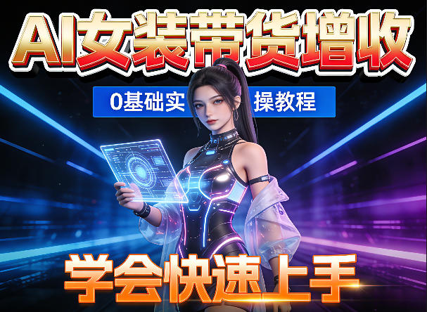AI女装图文带货增收，零成本免费工具助力，轻松学会快速上手-58创客
