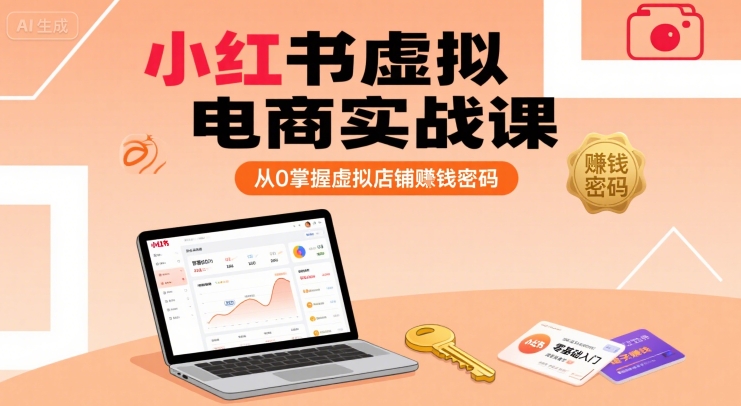 小红书虚拟电商实战课，从0掌握虚拟店铺賺钱密码(更新)-58创客网