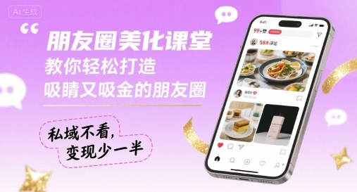 朋友圈美化课堂，教你轻松打造，吸睛又吸金的朋友圈，私域不看，变现少一半-多米联创