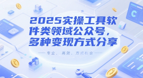 2025实操工具软件类领域公众号，多种变现方式分享-多米联创