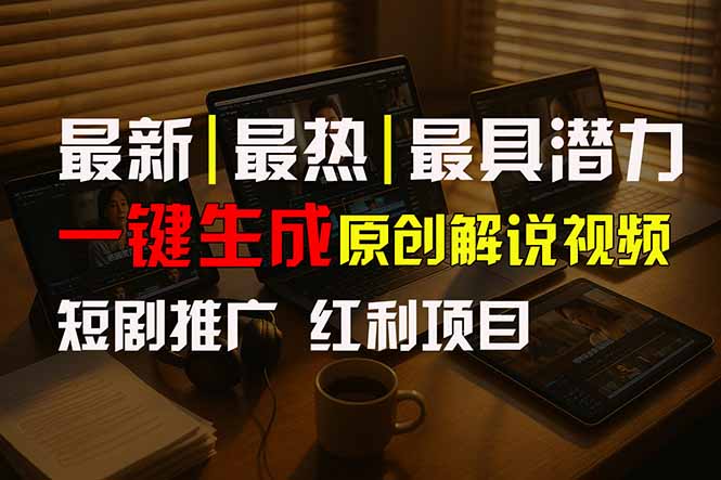 短剧推广新思路,AI一键生成原创解说视频,10分钟产出100条,30天赚了5.5w-申水仓