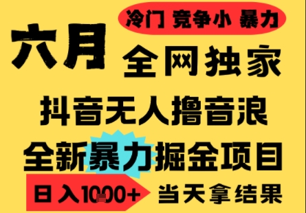 25年6月高爆抖音无人直播最新撸音浪掘金项目，小白可做，无脑日入1k+，门槛低可批量矩阵【揭秘】-58创客网
