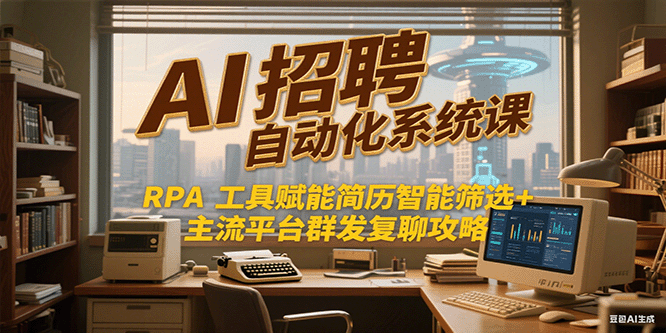 AI招聘自动化系统课，RPA工具赋能简历智能筛选+主流平台群发复聊全攻略-58创客网