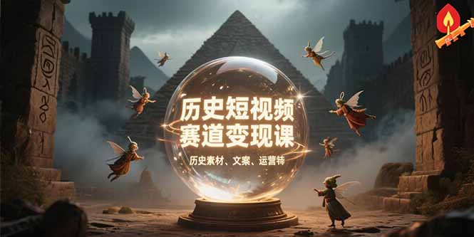 历史短视频赛道变现课，百集素材库应用，文案剪辑技巧，账号运营全案-58创客网
