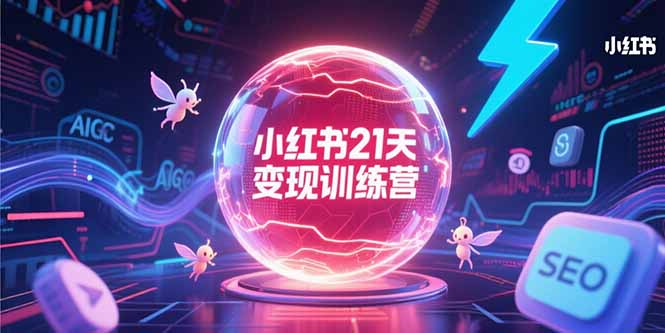 小红书21天变现训练营，AIGC工具高效应用，SEO优化核心技巧-58创客网