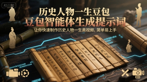 历史人物一生豆包智能体生成提示词，让你快速制作历史人物一生类视频，简单易上手-58创客网