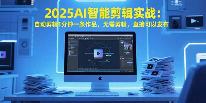 2025AI智能剪辑实战：自动剪辑1分钟一条作品，无需剪辑，直接可以发布-多米联创