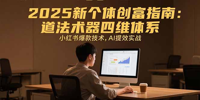 2025新个体创富指南：道法术器四维体系，小红书爆款技术，AI提效实战-58创客网
