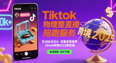 Tiktok物理整蛊直播陪跑服务-tiktok跨境2025-58创客网