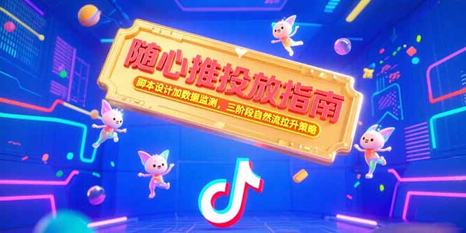 随心推投放指南，脚本设计加数据监测，三阶段自然流拉升策略-58创客网