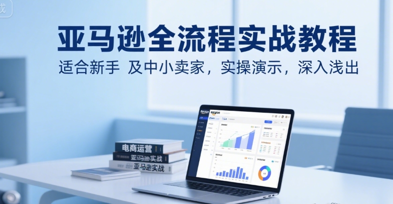 亚马逊全流程实战教程，适合新手及中小卖家，实操演示，深入浅出-多米联创