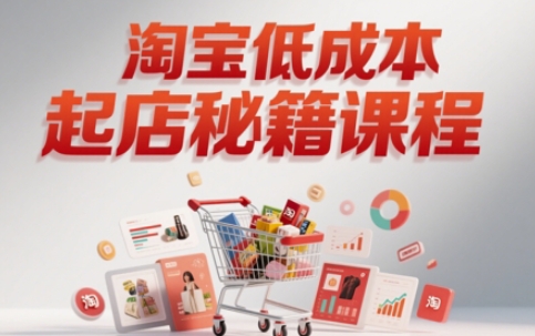 淘宝低成本起店系统课，助你快速起店，实现弯道超车-58创客网