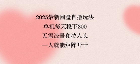 2025最新网盘自撸玩法，单机每天稳下3张，无需流量和拉人头，一个人就可轻松矩阵，全网独一份【揭秘】-58创客网