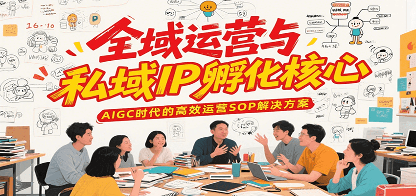 全域运营与私域IP孵化核心，AIGC时代的高效运营SOP解决方案-58创客网