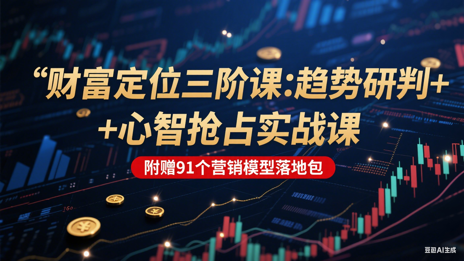 财富定位三阶：趋势研判 + 心智抢占实战课，附赠91个营销模型落地包-58创客网