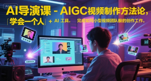 AI导演课-AIGC视频制作方法论，学会一个人+AI工具，完成如同小型视频团队般的创作工作，实现导演梦-58创客网