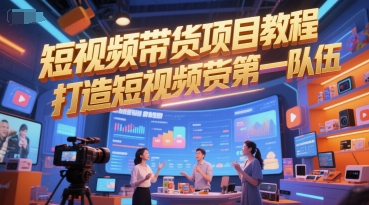 短视频带货项目教程，打造短视频带货第一队伍-58创客网