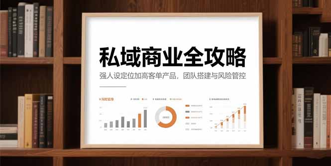 私域商业全攻略，强人设定位加高客单产品，团队搭建与风险管控-58创客网