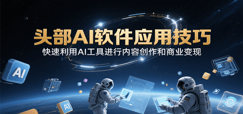 头部AI软件应用技巧，快速利用AI工具进行内容创作和商业变现-58创客网
