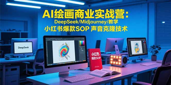 AI绘画商业实战营：DeepSeek/Midjourney/教学 小红书爆款SOP 声音克隆技术-58创客网