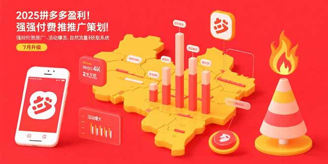 2025拼多多盈利地图：强付费推广策略/活动爆流/自然流量获取系统(7月更新-58创客网