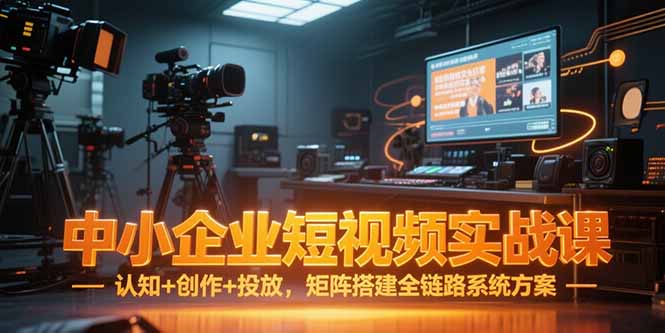 中小企业短视频实战课，认知+创作+投放，矩阵搭建全链路系统方案-58创客网