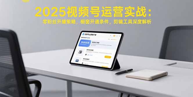 2025视频号运营实战：零粉丝开播策略，橱窗开通条件，剪辑工具深度解析-58创客网