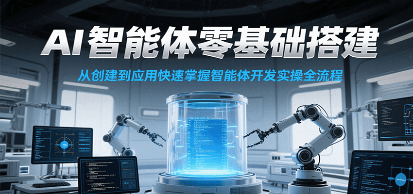 AI智能体零基础搭建实操课，从创建到应用快速掌握智能体开发全流程！-58创客网