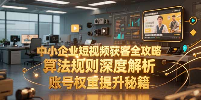 中小企业短视频获客全攻略，算法规则深度解析，账号权重提升秘籍-58创客网