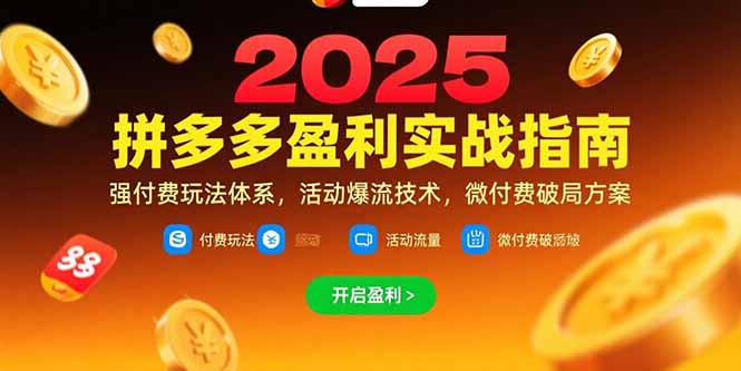 拼多多盈利实战指南，强付费玩法，活动爆流技术，微付费破局方案(更新7月-58创客网