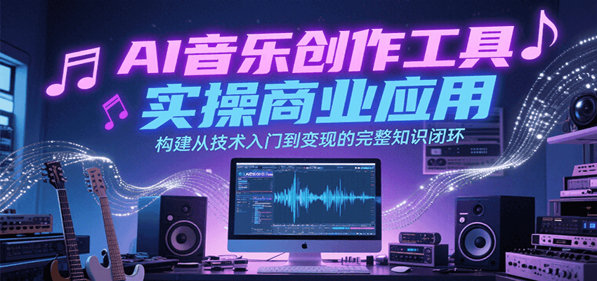 AI音乐创作工具实操商业应用，构建从技术入门到变现的完整知识闭环-58创客网