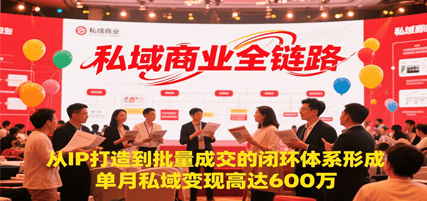私域商业全链路，从IP打造到批量成交的闭环体系形成，单月私域变现600万-58创客网