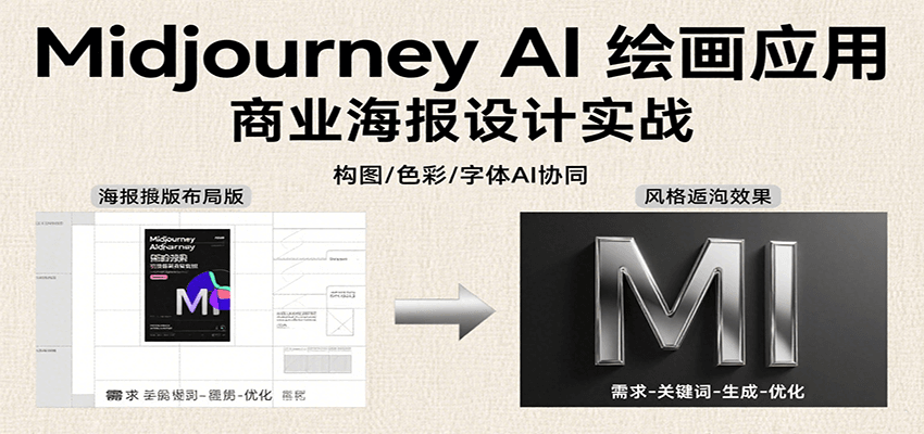 Midjourney AI绘画应用，关键词指令解析、漫画头像制作、海报设计、3D人物生成等-58创客网