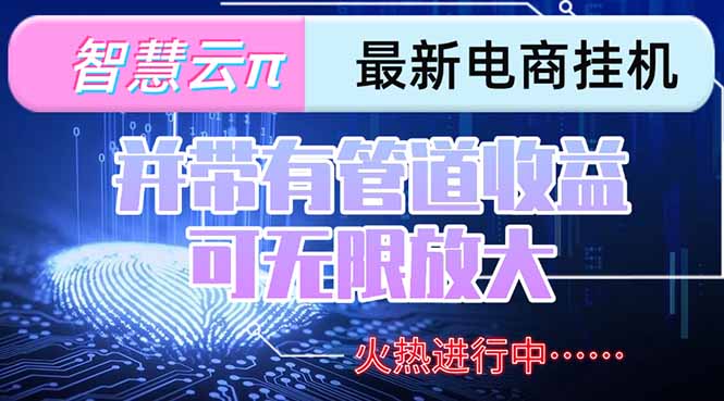 智慧云π电脑挂机单机每天收益300—500+ 并带有团队管道收益 可无限放大-58创客网