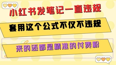 小红书发笔记一直违规，套用这个公式不仅不违规，来的还都是精准的付费粉-58创客网