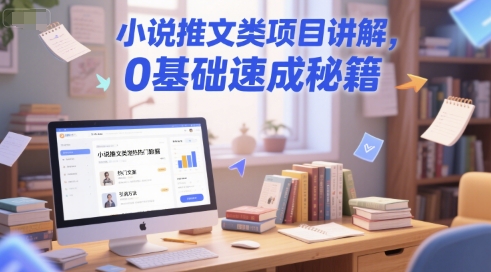 小说推文类项目讲解，0 基础速成秘籍-58创客网