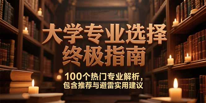 付费文：大学专业选择终极指南,100个热门专业解析,包含推荐与避雷实用建议-58创客网