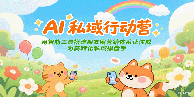 AI私域行动营：用智能工具搭建朋友圈营销体系让你成为高转化私域操盘手-58创客网