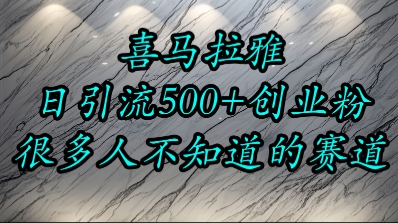喜马拉雅，小而精的流量赛道，日进500+精准创业粉-58创客网
