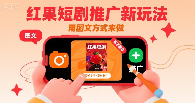 红果短剧推广新玩法，用图文方式来做，有手就会-58创客网