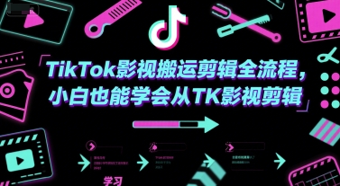 TikTok影视搬运剪辑全流程，小白也能学会从TK影视剪辑-58创客网