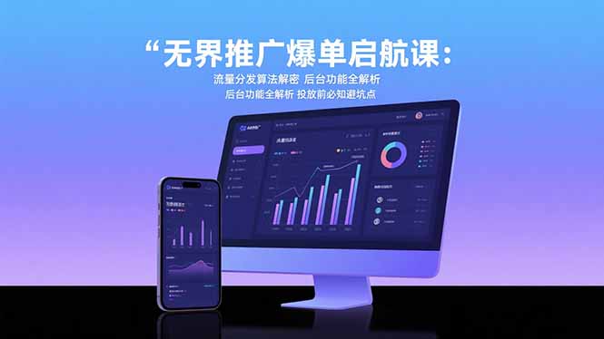 无界推广爆单启航课：流量分发算法解密 后台功能全解析 投放前必知避坑点-58创客网