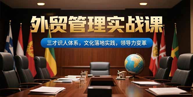 外贸管理实战课，三才识人体系，文化落地实践，领导力变革-58创客网