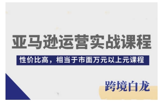 亚马逊运营实战课程，亚马逊从入门到精通，性价比高，相当于市面万元以上元课程-58创客网