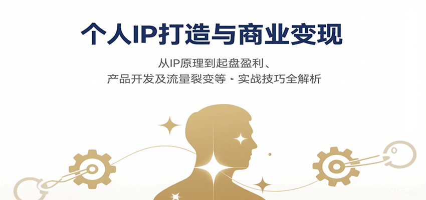 个人IP打造与商业变现，从IP原理到起盘盈利、产品开发及流量裂变等实战技巧全解析-多米联创