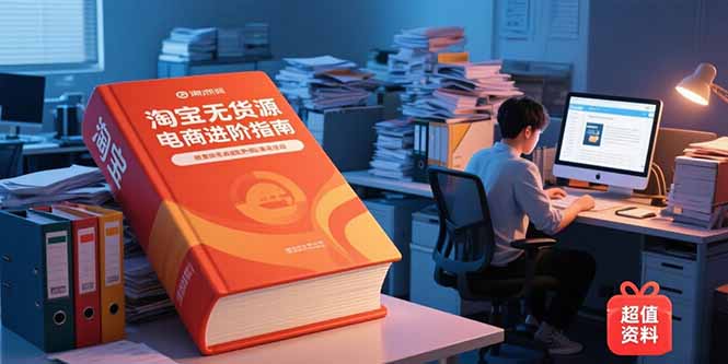 淘宝无货源电商进阶指南，包含新人课、进阶课，配套资料，蓝海选品等-58创客网