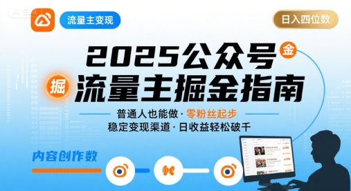 公众号流量主变现项目2025，普通人也能通过这个项目日入四位数-58创客网