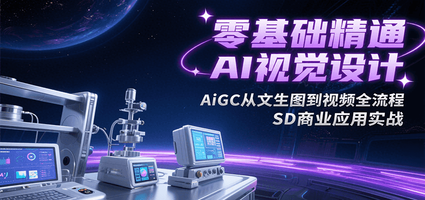 零基础精通AI视觉设计，AiGC从文生图到视频全流程，SD商业应用实战-58创客网